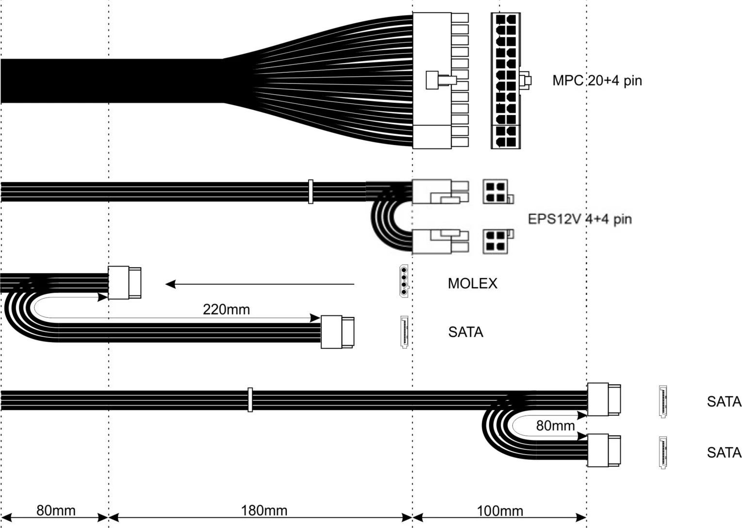 Napajalnik AKYGA AK-T1-300, 300W, TFX, 80 PLUS