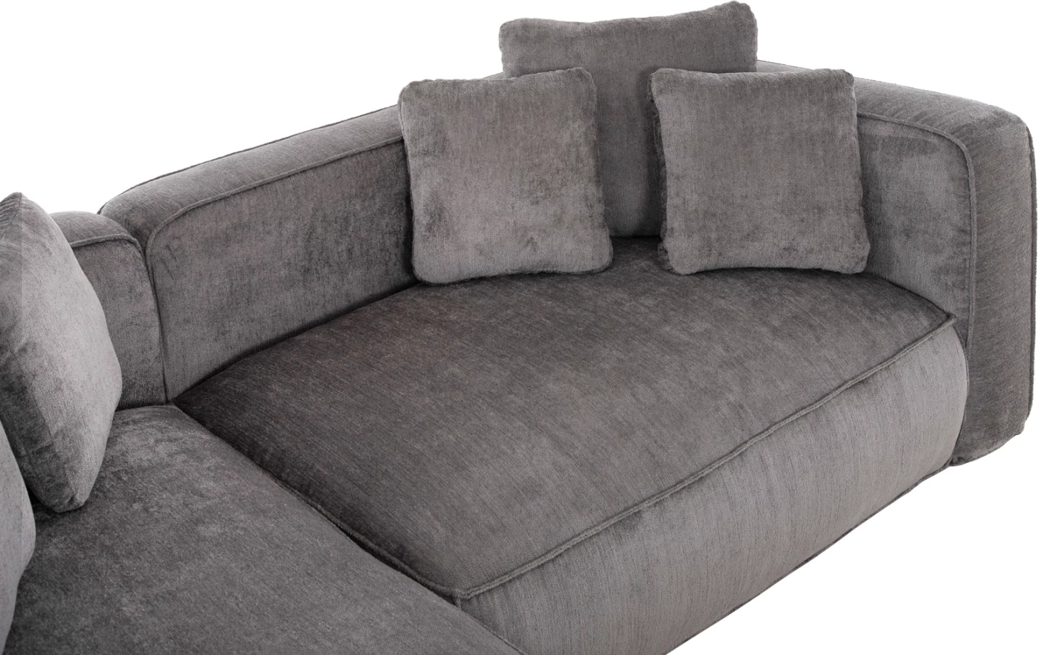 Kotna sedežna garnitura (levo) 3-sedežna Grace FH3280.03L siva tkanina 252x105-160x70-90H cm