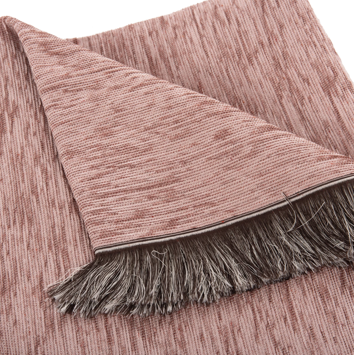 Prevleka za kavč z resicami DREAMTOPIA FH12164.11 v barvi prašno roza 178x178 cm