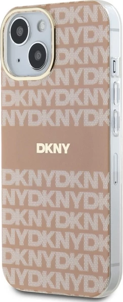 Zaščitni ovitek DKNY IML Mono & Stripe MagSafe za iPhone 15 Plus / 14 Plus, roza