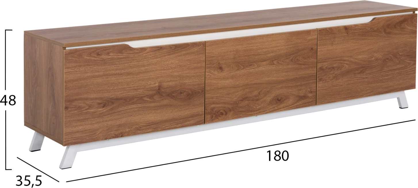 Pohištvo za TV KIMIA FH8902.12 melamin naravno-belo 180Χ35Χ48,5Hcm