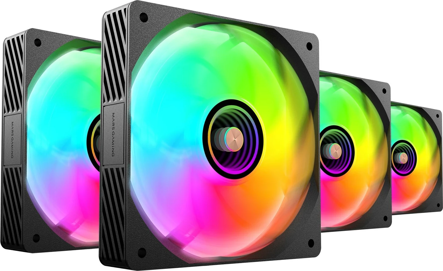 Ventilatorji za ohišje računalnika TACENS Mars Gaming MFSI4KIT, 4x12 cm, zeleni LED, črni