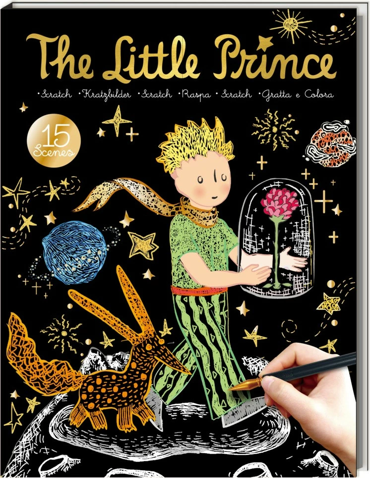 Knjiga za praskanje The Little Prince, 15 strani, z lesenim pisalom MG DYSTRYBUCJA
