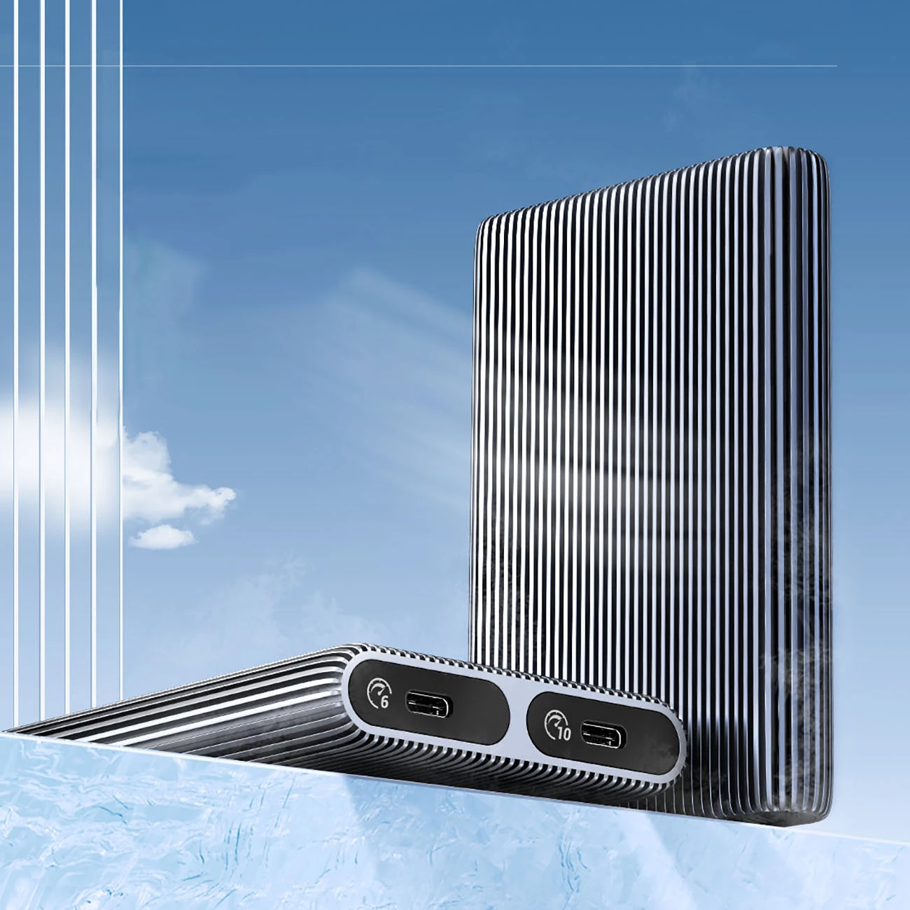 Ohišje za 2 M.2 NVMe diska Orico AM2C3-2N, USB-C 3.2, 10 Gb/s, siva