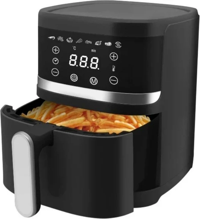 Cvrtnik brez olja Gastronoma 18290005, 4,2 l, črn