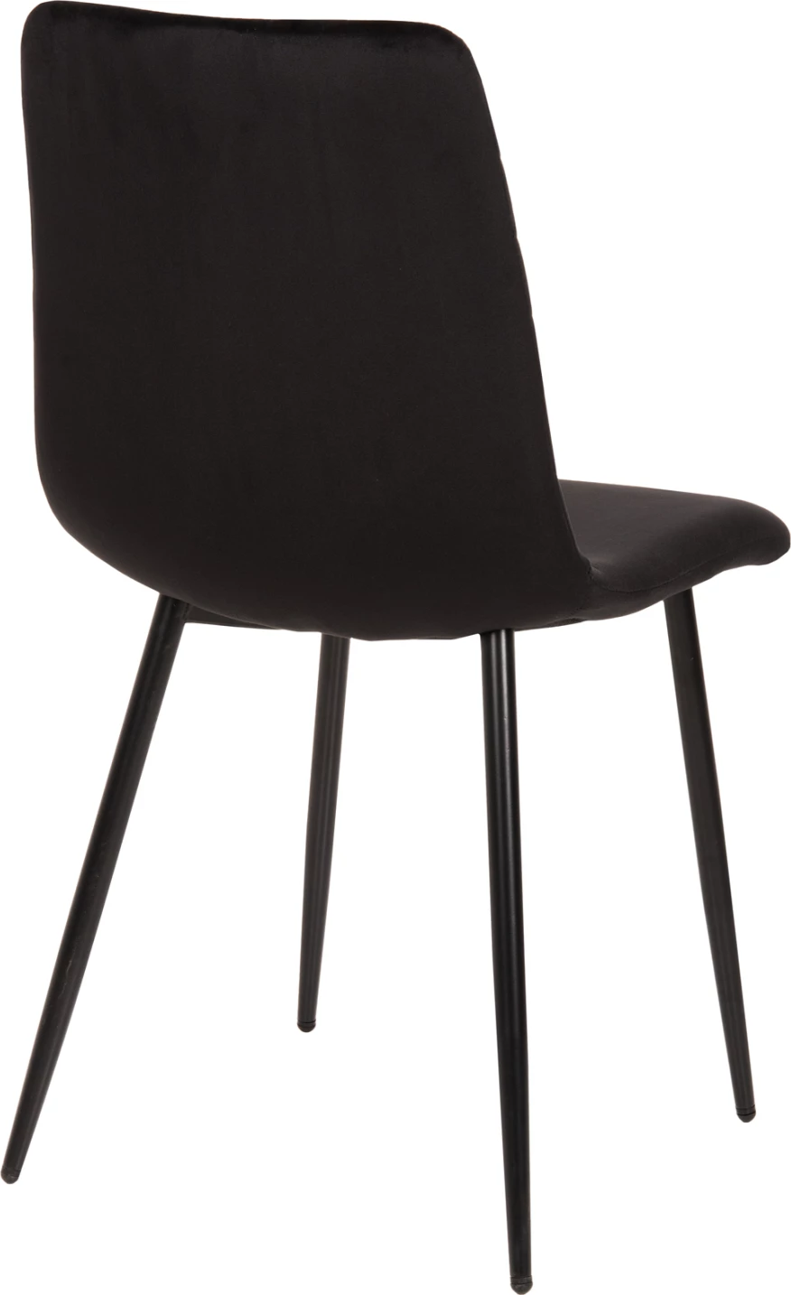 Jedilni stol Latrell FH8587.04 črn žamet in črne kovinske noge 43x54x88Hcm, set 4 kosov