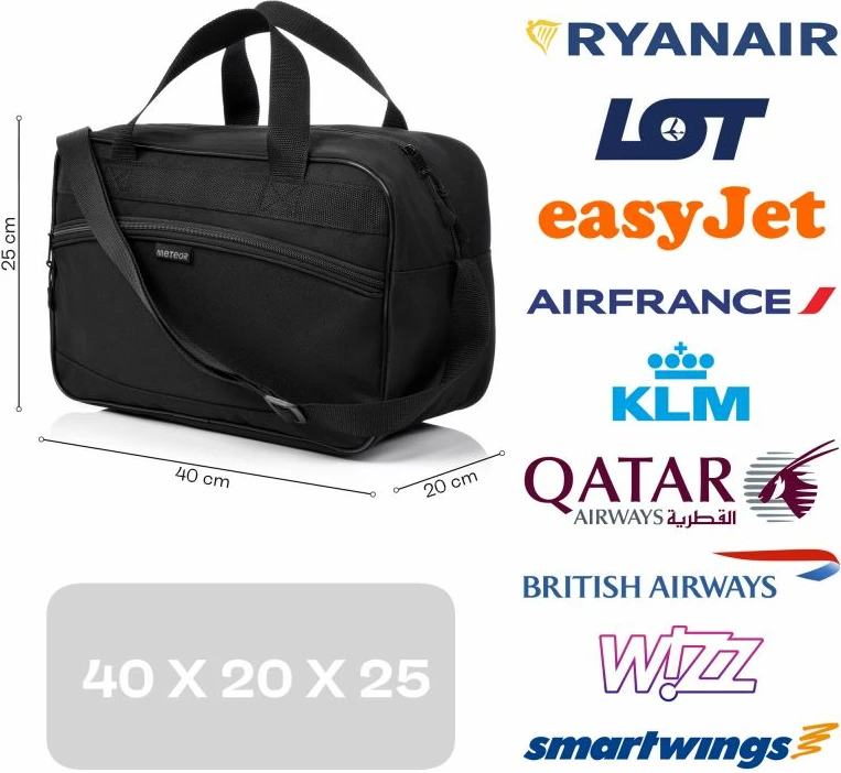 Športna torba Meteor, za moške in ženske, črna