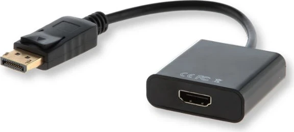 Konverter DisplayPort–HDMI Savio CL-55, Type A, 0,2 m, črn