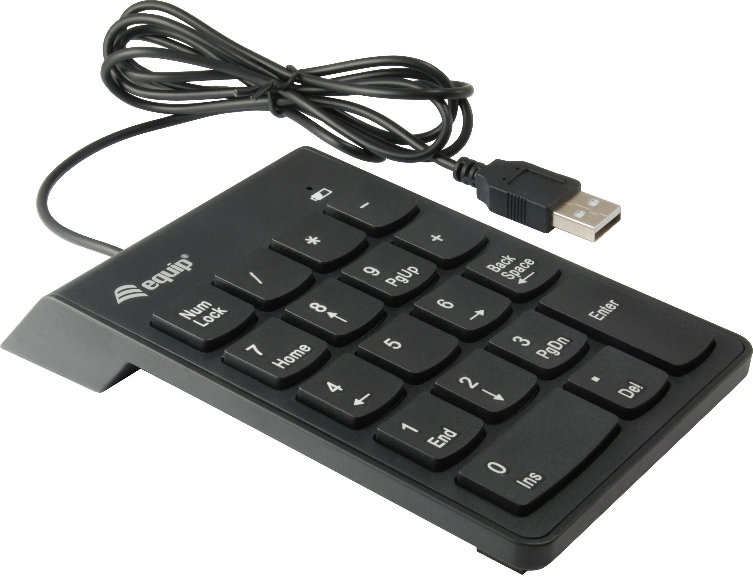 Numerična tipkovnica EQUIP USB, 18 tipk, 1,35 m, črna