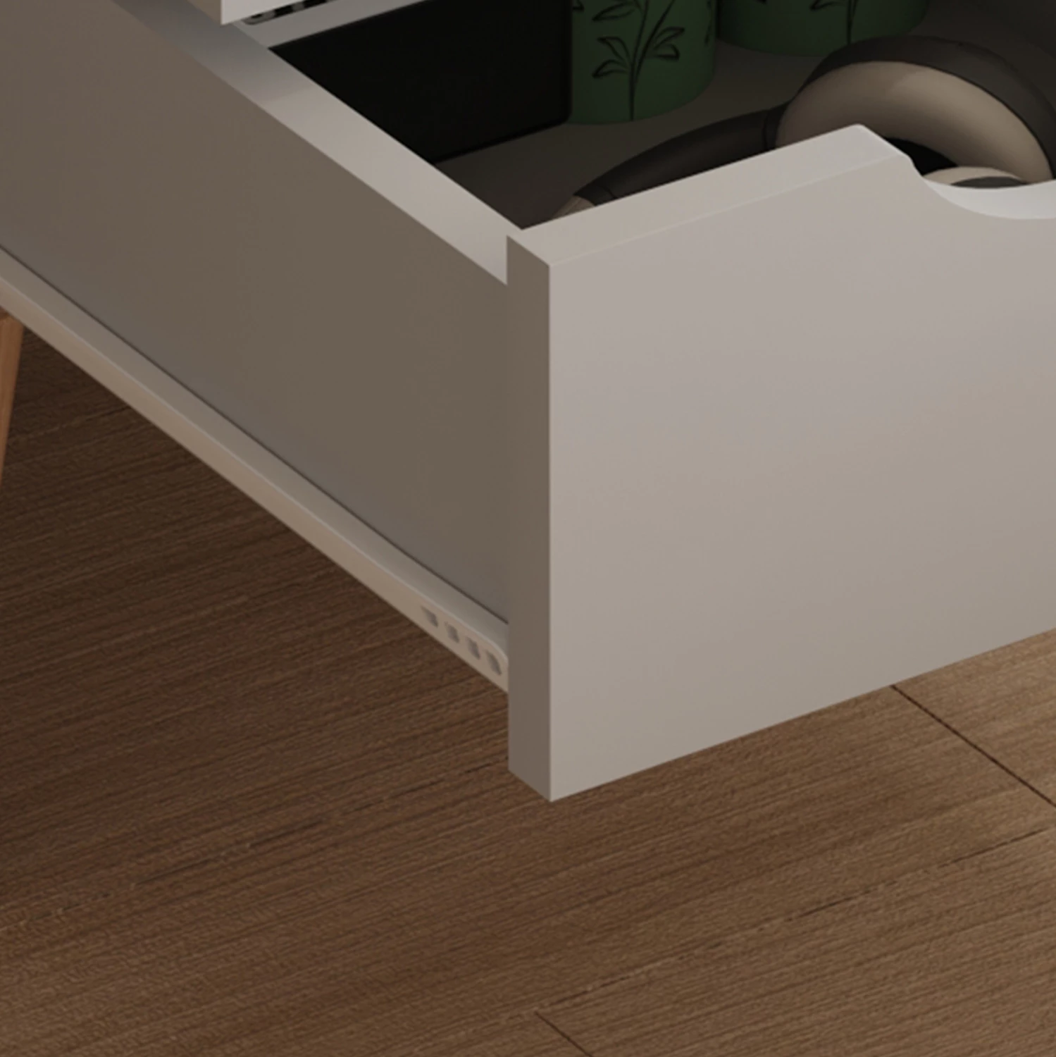 Nočna omarica DINKL FH2472.05 melamin-2 predala v sonoma-sivi 29,7x29,7x45Hcm