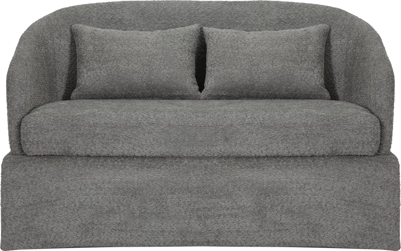 Dvosedna sedežna garnitura BEVY2 FH9678.01 iz sive tkanine in kovinskega okvirja 128x72x74H cm