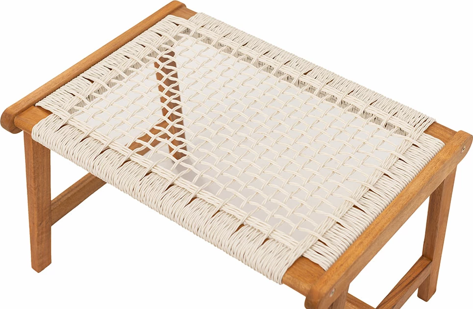 Stol Mesh, bel - naraven, 57x41x35,5