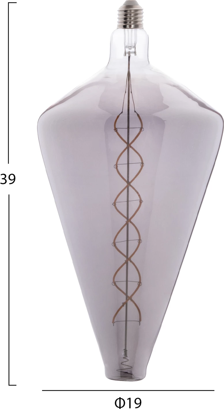 Žarnica LED filament 8W E27 3000K dimljiva v barvi dima