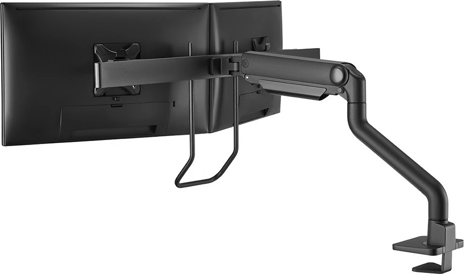 Kotični nosilec za monitor Neomounts DS75S-950BL2, s sponko/spremljevalnim prebojem, 8 kg, 17"-32", črn