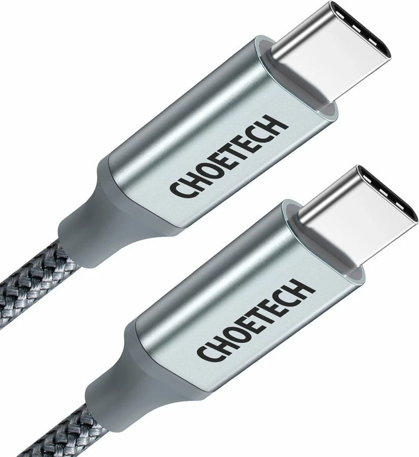Kabel USB-C v USB-C Choetech XCC-1002-GY, 1,8 m, 100 W, siv
