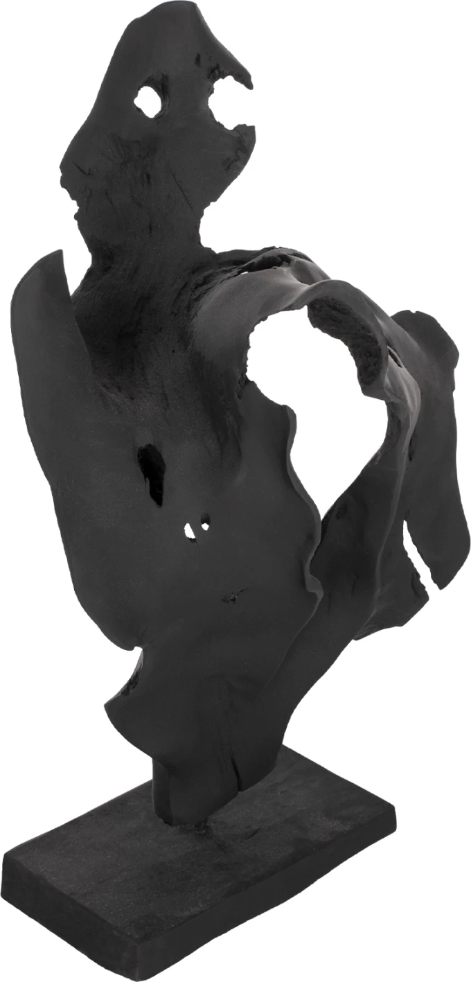 Namizna dekoracija iz masivnega tikovega lesa črne barve 26Χ16Χ70H