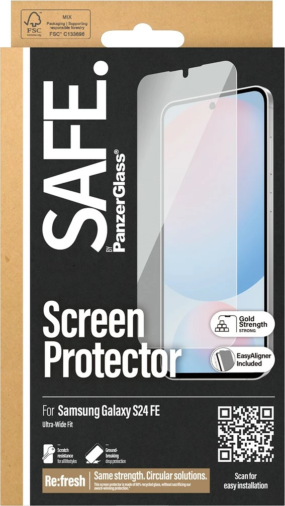 Zaščita zaslona PanzerGlass za Samsung Galaxy S24 FE, ultra široka, prozorna