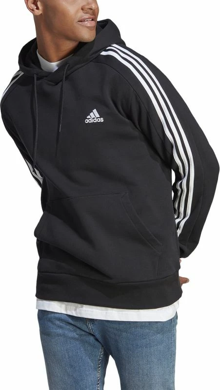 Pulover s kapuco adidas, moški, črn