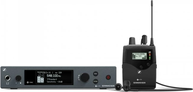 Set za v-uvočno monitoriranje Sennheiser EW IEM G4-A1, z bodypack sprejemnikom, 470–516 MHz, črn