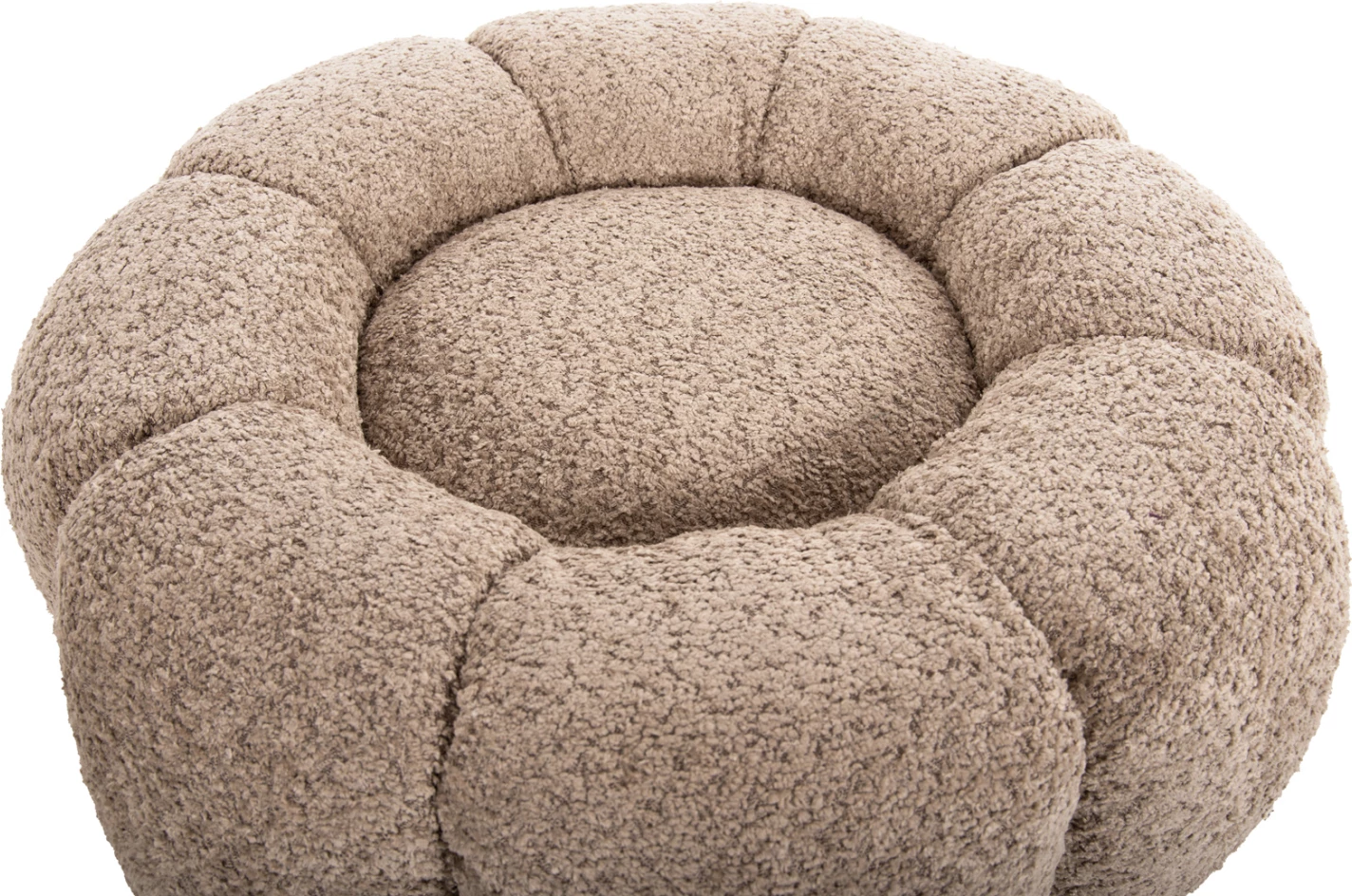 Okrogli stol KRIPP FH9602.08 bež boucle-črna kovinska osnova Φ60x31Hcm