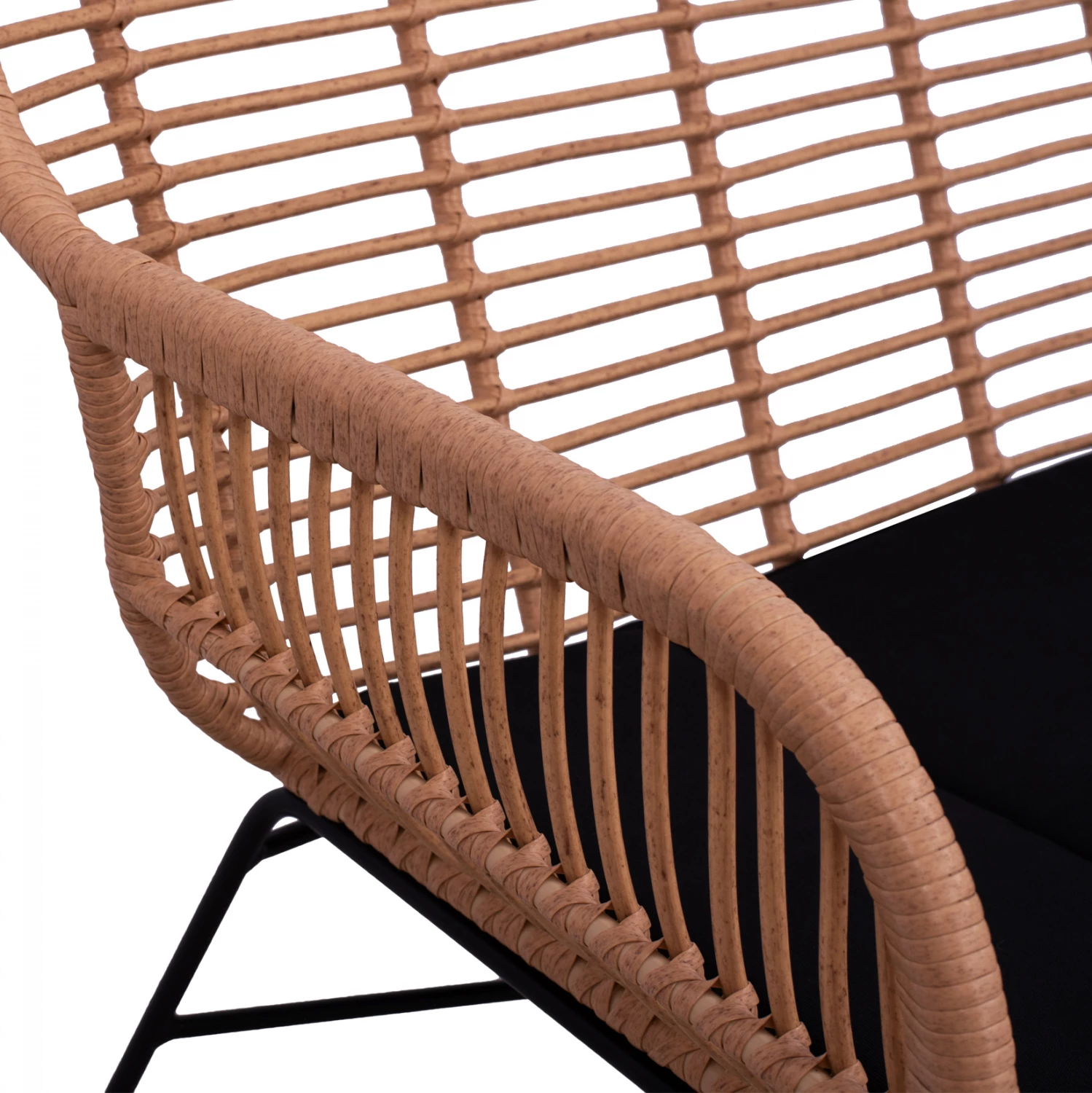 Kovinski set za zunanje prostore 4 kosi Allegra FH5460 Pletivo v bež barvi