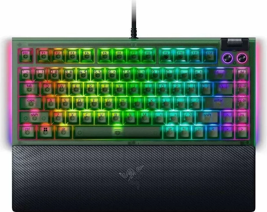 Mehanska tipkovnica 75% Razer BlackWidow V4, Phantom Green, RGB, US