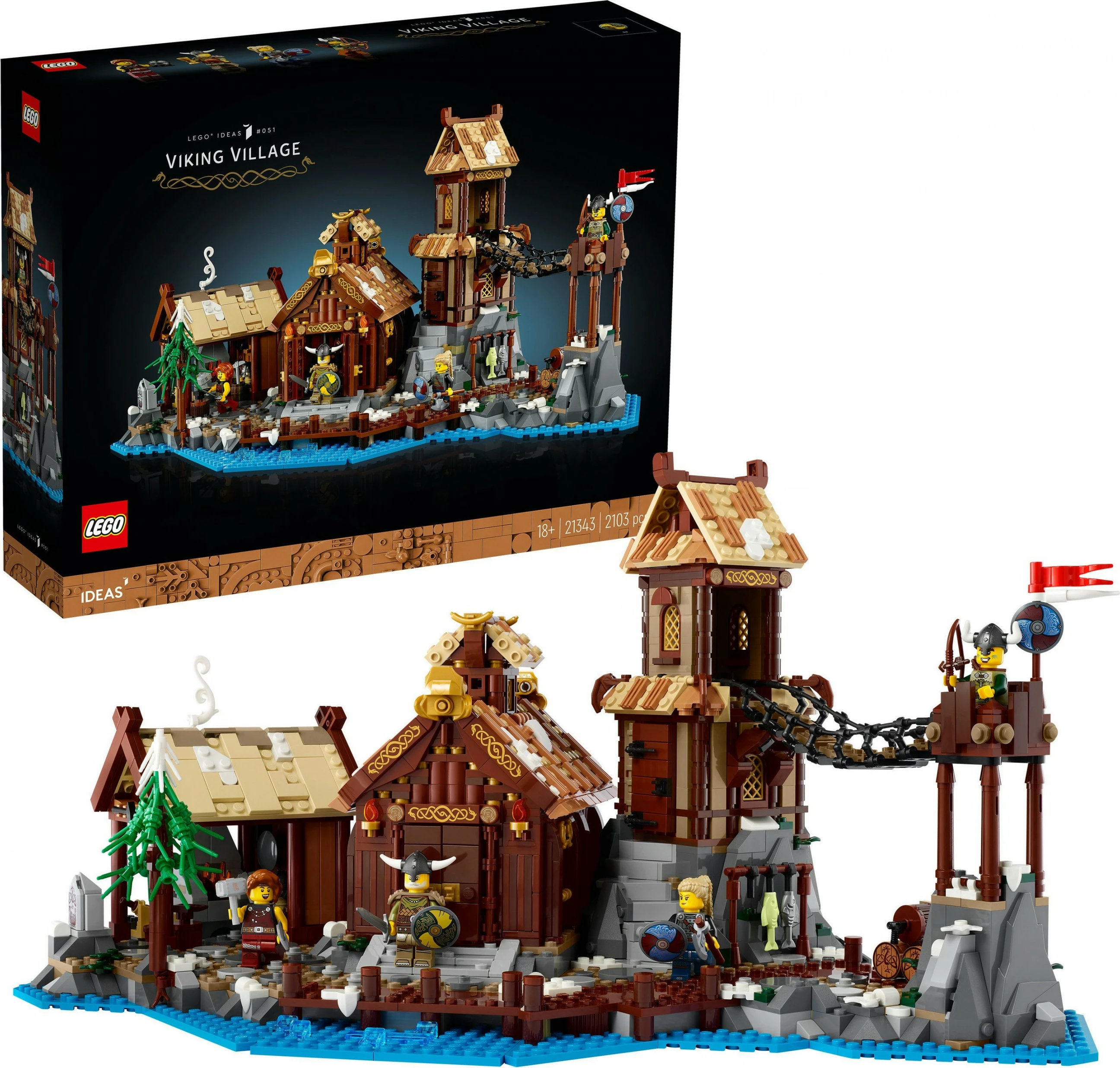 Gradbeni komplet LEGO Viking Village, 2103 kosov, večbarven