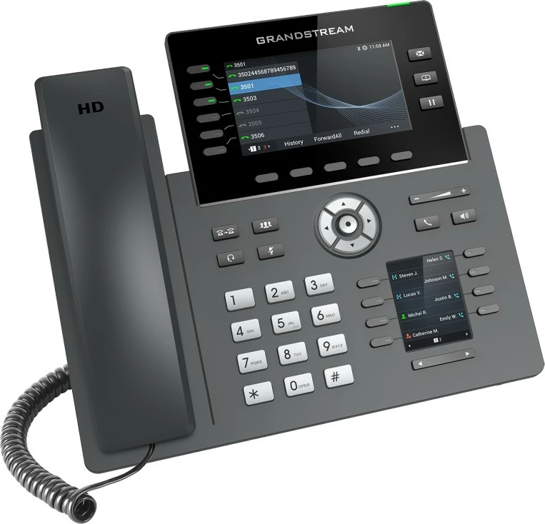 IP telefon z 6 linijami Grandstream GRP2616, črn