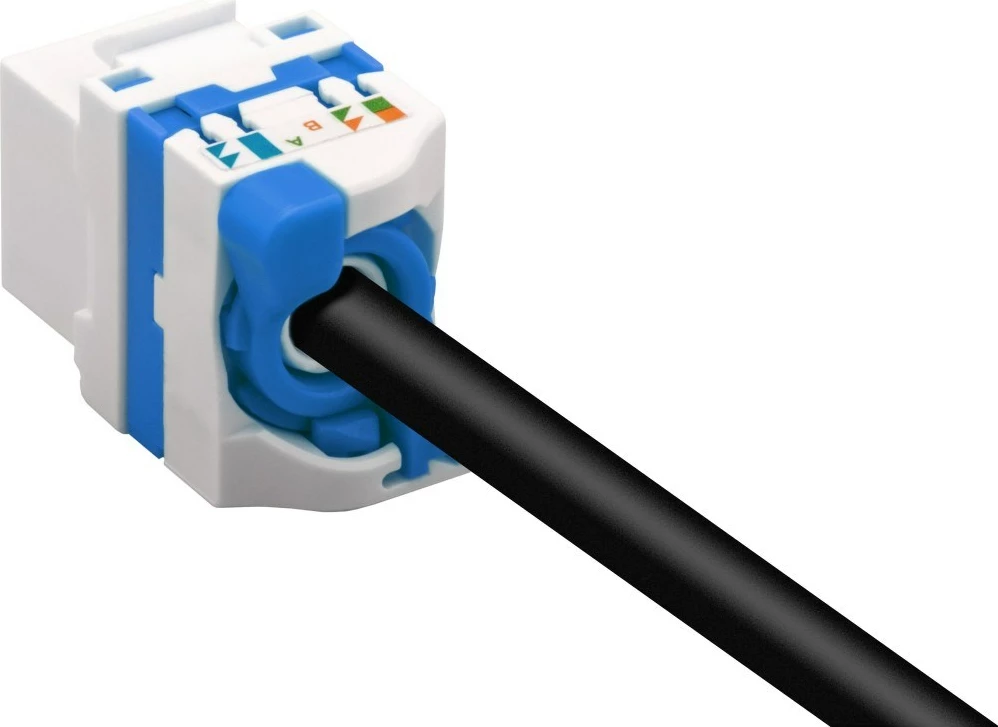 Jack RJ45 CAT 6a KeyStone, brez zaščite, bel - Techly