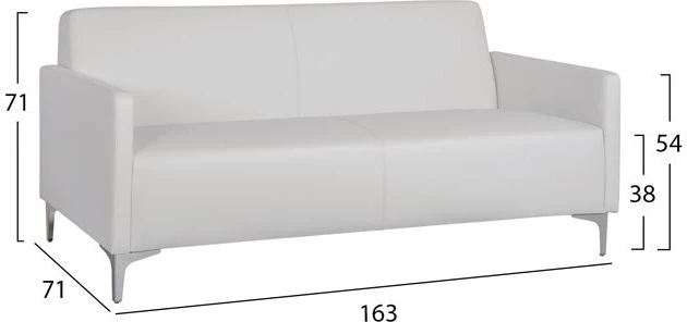 Trosed Nellie FH3159.32 z belo PU 163x71x71cm