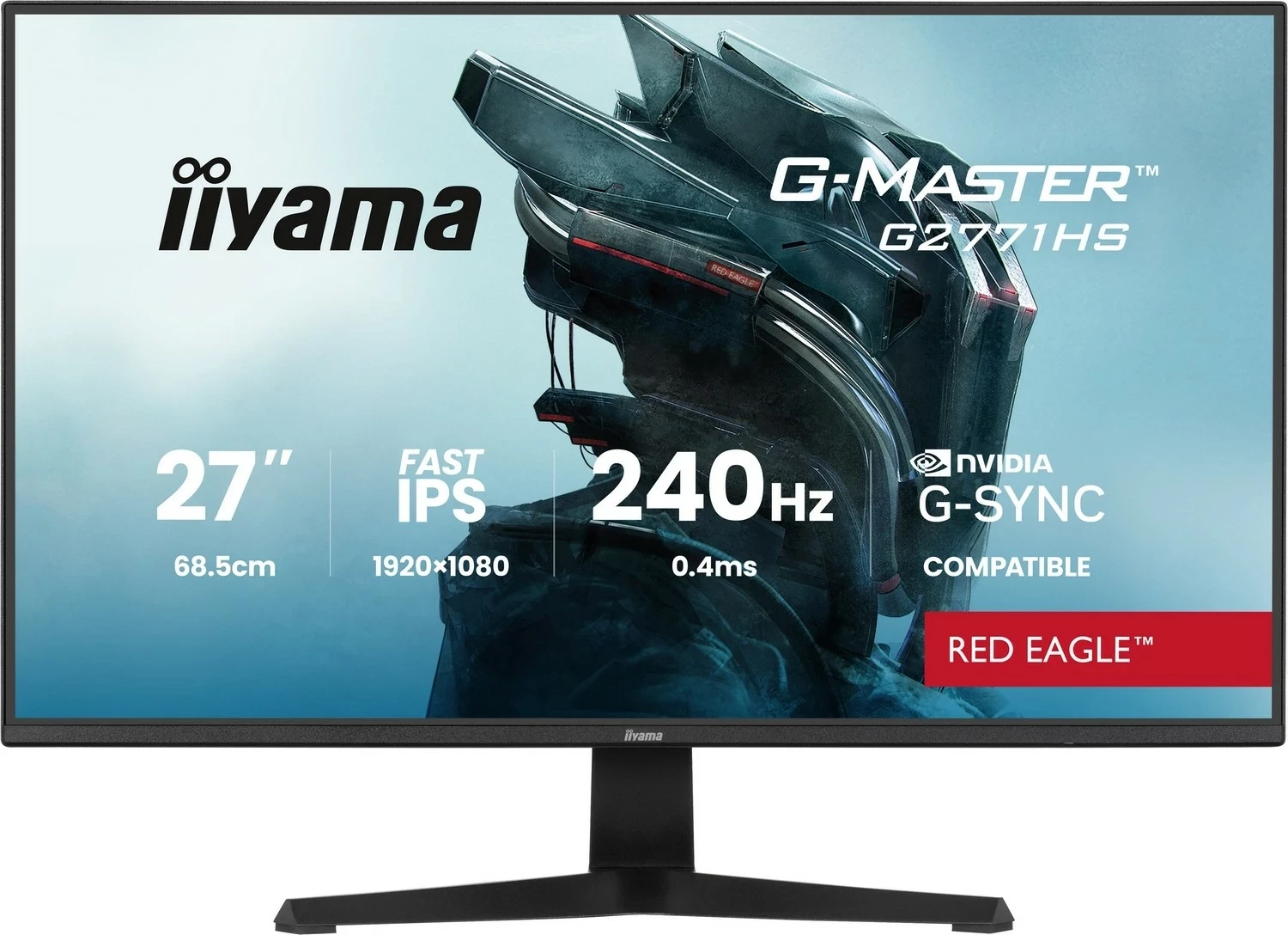 Gaming monitor iiyama G-Master G2771HS-B1 Red Eagle, 27", Full HD, 240 Hz, Fast IPS, črn