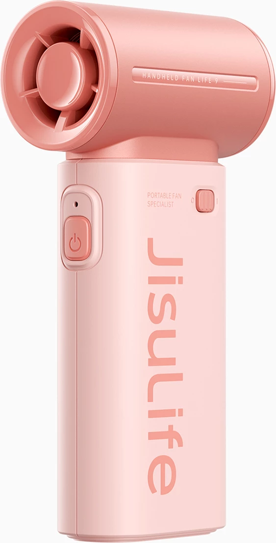 Prenosni ventilator Jisulife Life9, 5000mAh, USB-C, rožnat