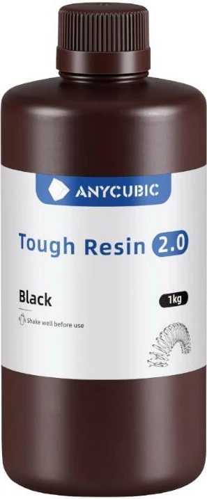 Smola za 3D tiskalnik AnyCubic Tough Resin 2.0 SRX2BK-101A, 1 kg, 365–405 nm, črna