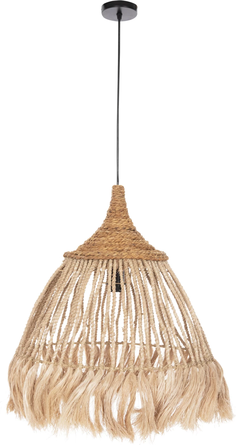 Stropna viseča svetilka z vlakni abaka naravne barve Φ51x65-120Hcm