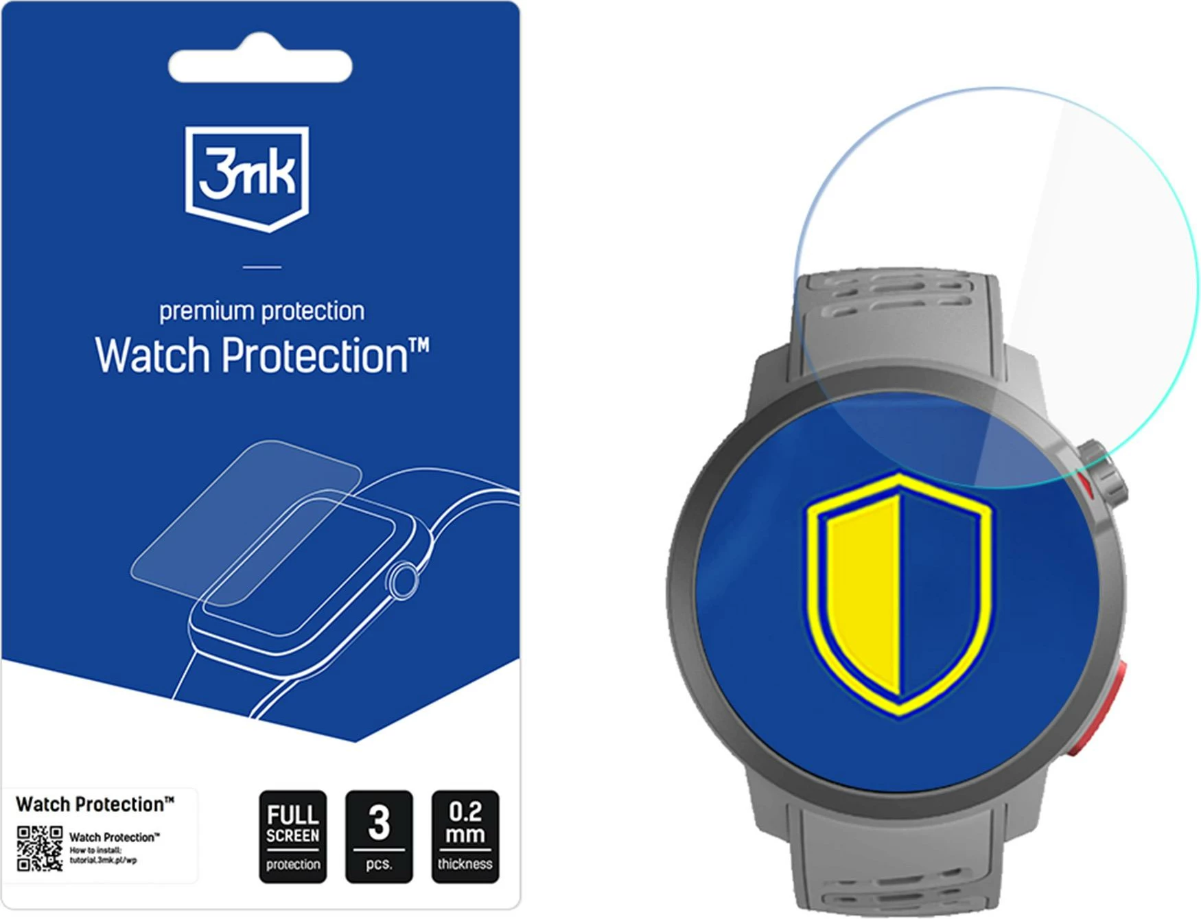 Hibridno zaščitno steklo 3mk Protection za Coros Pace Pro, 3 kosi