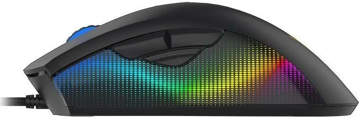 Ergonomski igralni miš Aqirys PHOENIX, RGB, črn