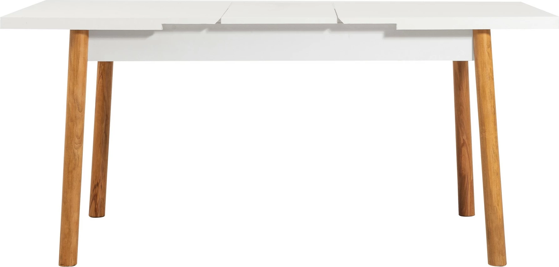 Raztegljiva jedilna miza z 4 stoli, 5-delni set, Skye Decor, barva beli kamen Santiago