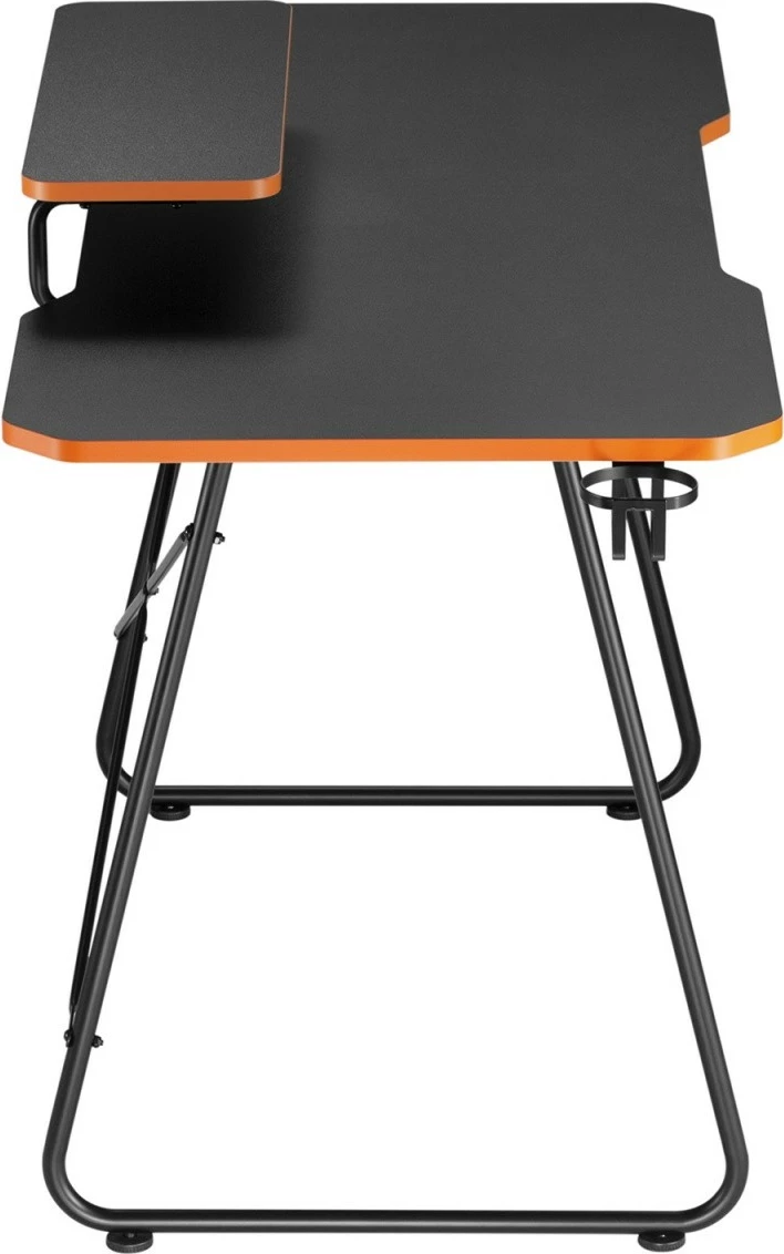 Gaming miza z dvignjeno polico za monitor Maclean RS170, črna