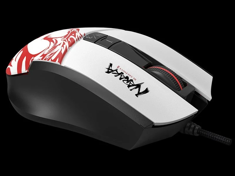 Gaming miška Bloody L65 MAX RGB Naraka, A4Tech, bela-črna