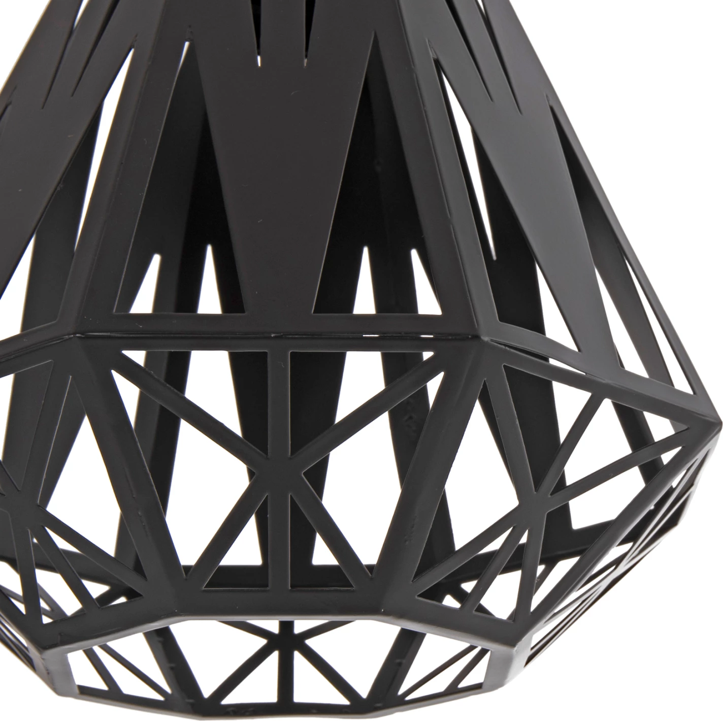 Stropna viseča svetilka FH4083 3 'lanterne' črna kovina Φ23x127Hcm