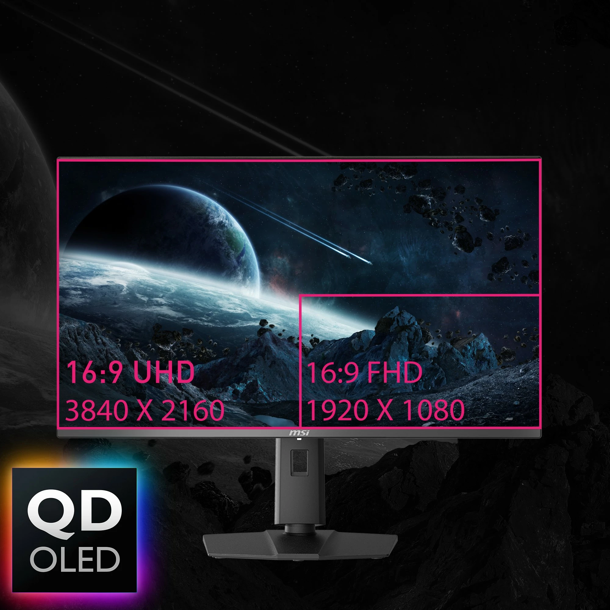 Monitor 31,5" QD-OLED, UltraHD/4K, 240 Hz, USB-C, črn — MSI MPG 321URXDE