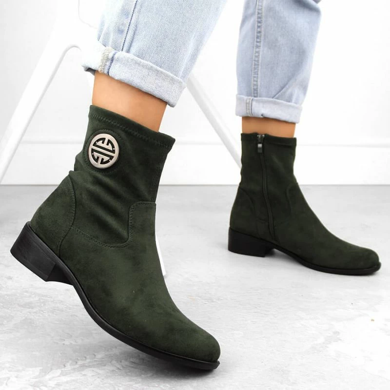 Kratke čizme za ženske Jezzi, zelene