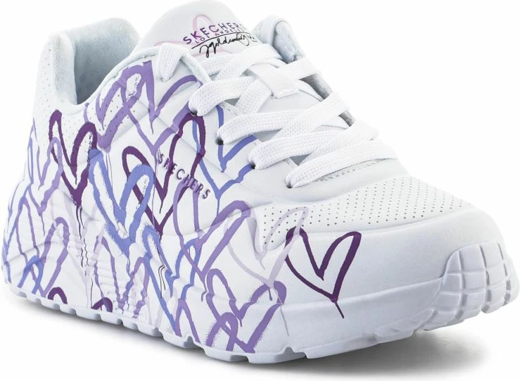 Otroške superge Skechers, bele in vijolične