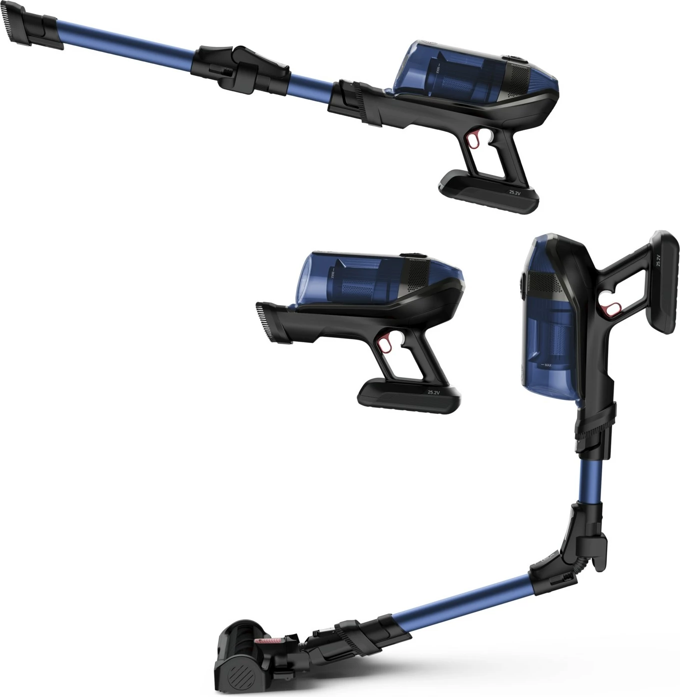 Brezžični sesalnik Rowenta X-Force Flex 12.60 Aqua RH98C0WO, modro/črn