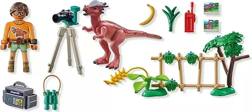 Igralni set z dinozavri, Playmobil Dinos 71822, 37 kosov, figura Stygimoloch in raziskovalec