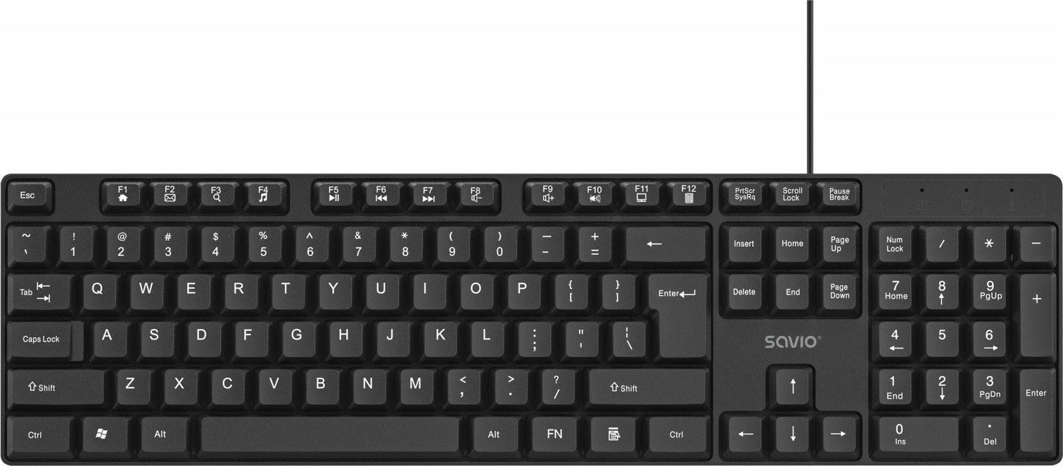 Žična tipkovnica Savio KB-01, USB, črna