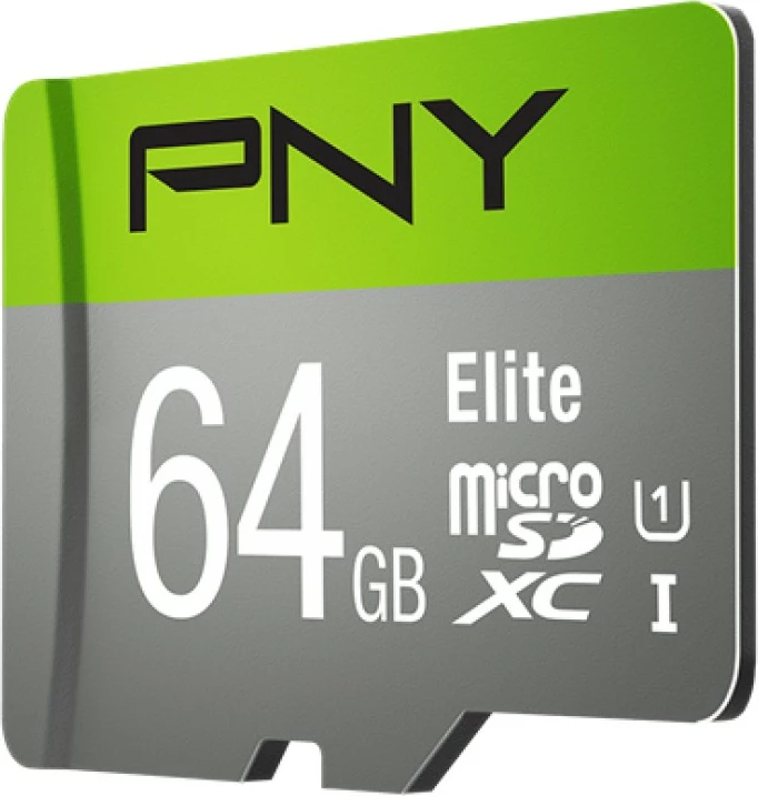 Kartica pomnilnika 64GB microSDXC, PNY Elite, Class 10 U1, zelena/siva