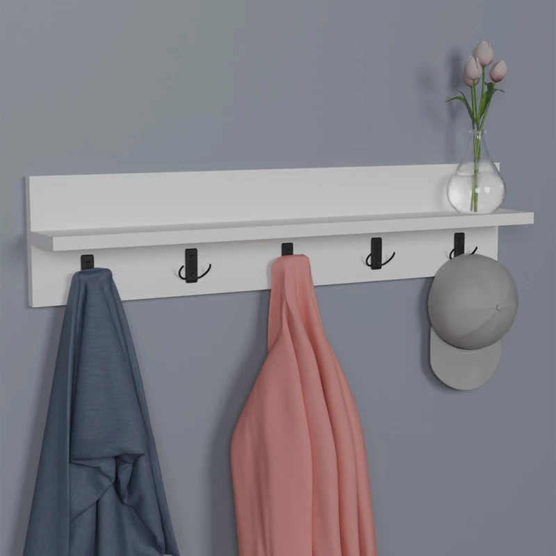 Stenski regal, melaminski bel Esform, 80x11x18 cm