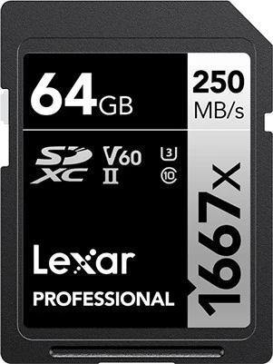 Kartica za pomnilnik 64GB Lexar Professional 1667x SDXC