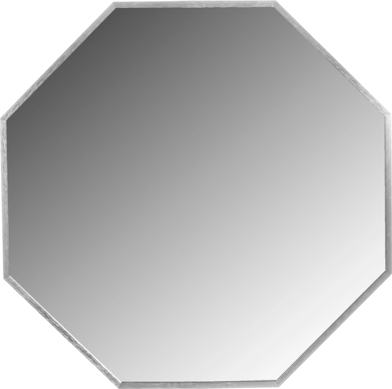 Stenski ogledalo serije Archer FH4499.40 osmerokotnik aluminijast okvir v srebrni barvi Φ74cm